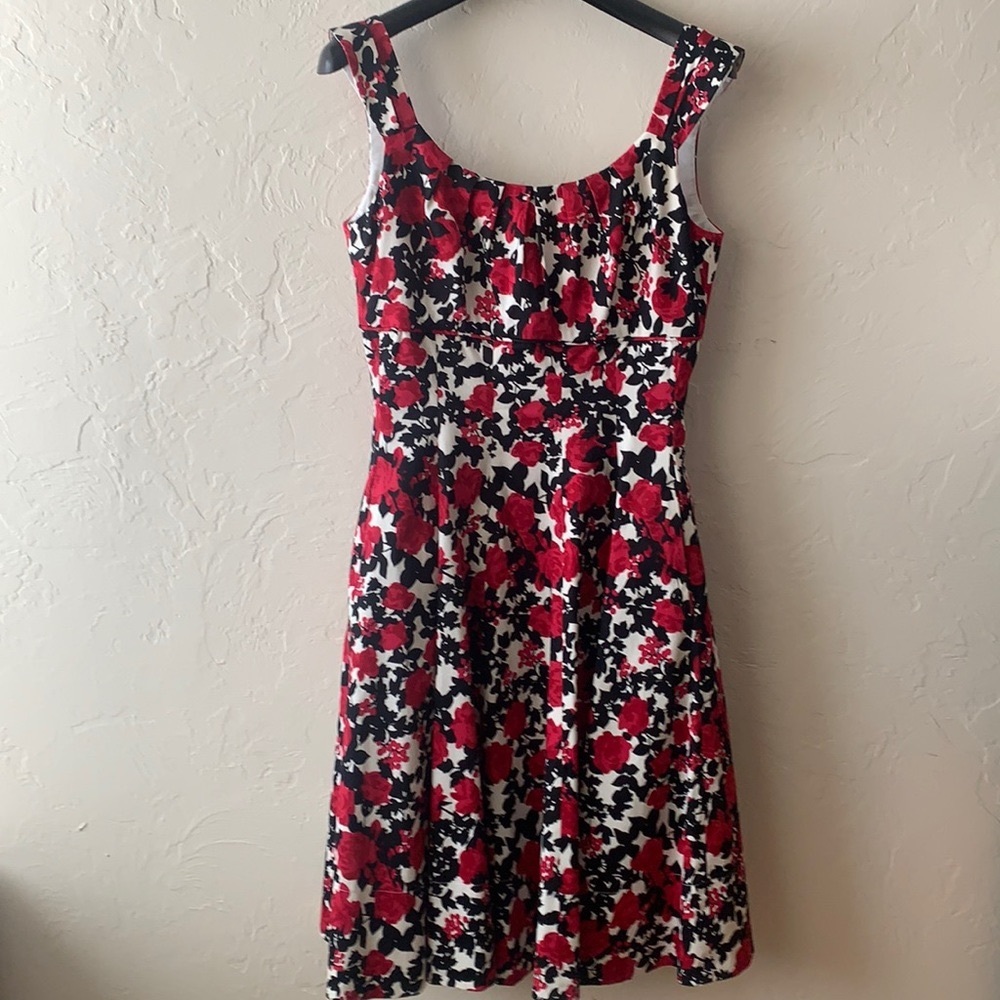 WHBM Red Rose Dress - Mid-length